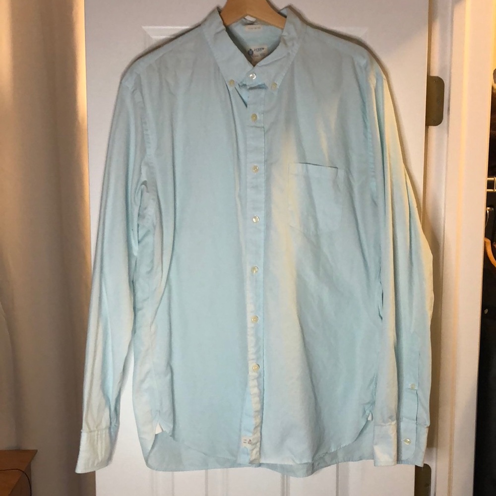 XL teal J crew button down - Picture 1 of 3
